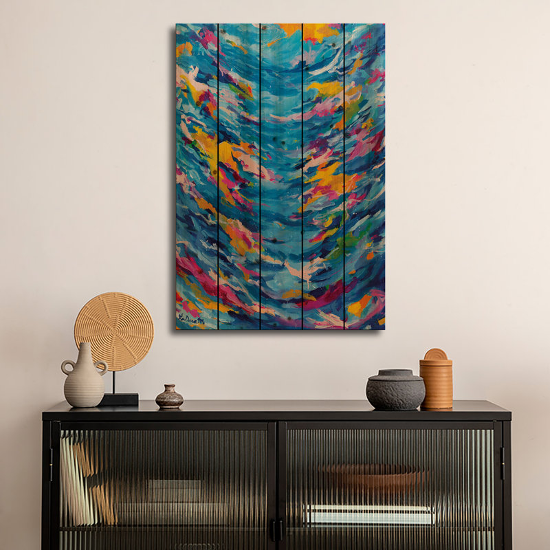 Reproduction d'art mural en bois - Dream To Bloom par LaDara McKinnon, H 40 po x l 26 po