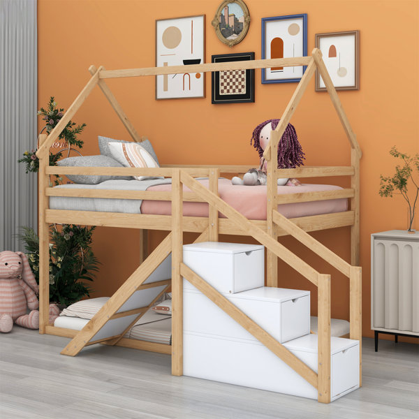 Harper Orchard Amici Kids Twin Over Twin Loft Bed - Wayfair Canada