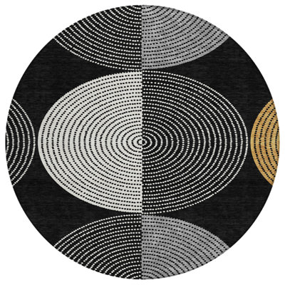 Machine Washable Indoor/Outdoor Hovey ACN2281 Geometric Rug