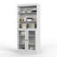 Garde-manger 100% bois massif 32 po avec portes en verre givré et tablettes réglables-1278950921