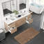 Meuble-lavabo double mural 72 po avec comptoir en porcelaine Celino-88597366