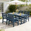 Ensemble de salle à manger de patio Hdpe toutes saisons avec trou pour parasol-146906938