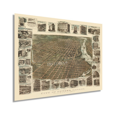 " 1895 Ottawa Ontario Canada Map "