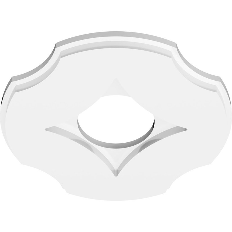 Médaillon de plafond contemporain en PVC Percival, H 1 po x l 12 po x P 12 po