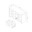 Commode double 6 tiroirs Londen