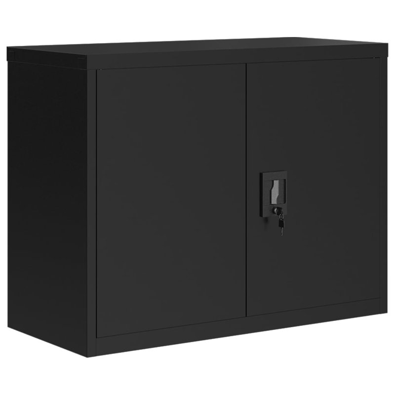 Armoire de rangement à 2 tablettes Lillya, Noir
