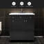 Ensemble de meuble-lavabo 30 po avec lavabo en céramique, armoire de rangement abondante - 2 portes à fermeture en douceur et tiroir profond à deux niveaux-1380364105