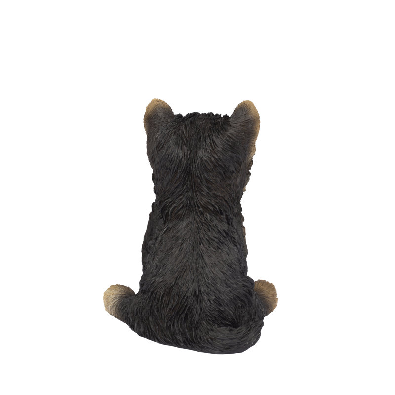 Brown YorkTerrier | Handpainted Decorative Puppy Statue for Home & Garden Decor | Premium Polyresin Dog Statue | Gift for Dog Lovers | Weather-Resistant Indoor/Outdoor Decor