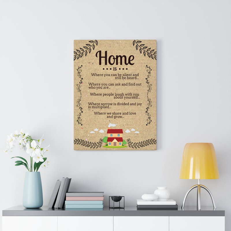 Home Is - Wrapped Canvas Print, 61cm H x 46cm W