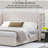 57" Velvet Button Tufted Wingback King Bed Frame with Storage Drawers, No Box Spring Needed, Beige-11630334-11630335