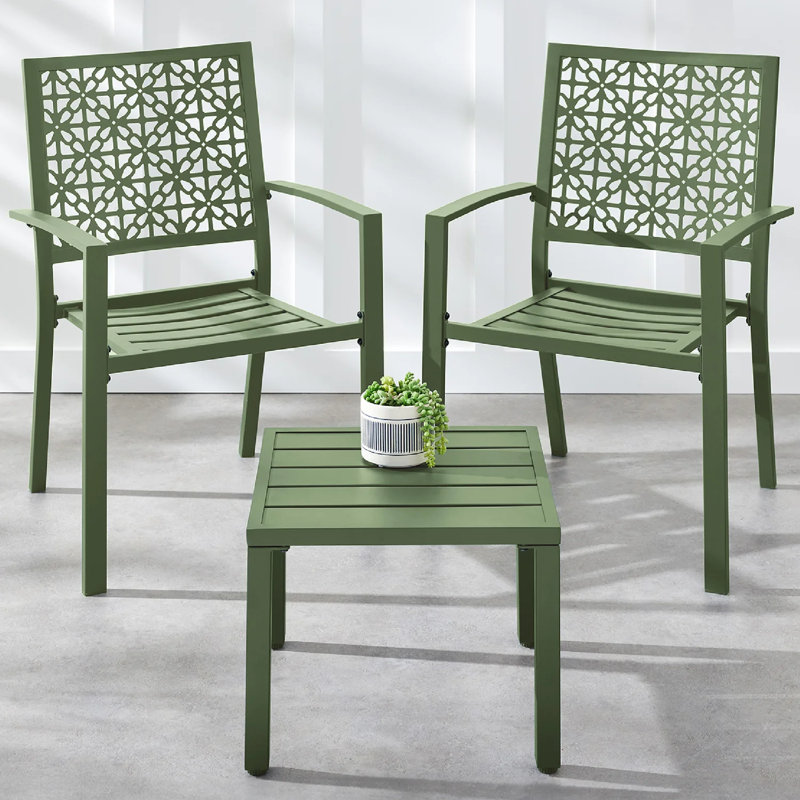 3-Piece Bistro Set, Green