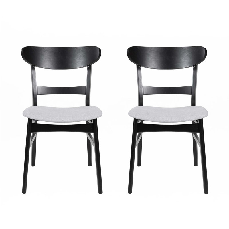 Chaises de salle à manger, Noir, Beige clair