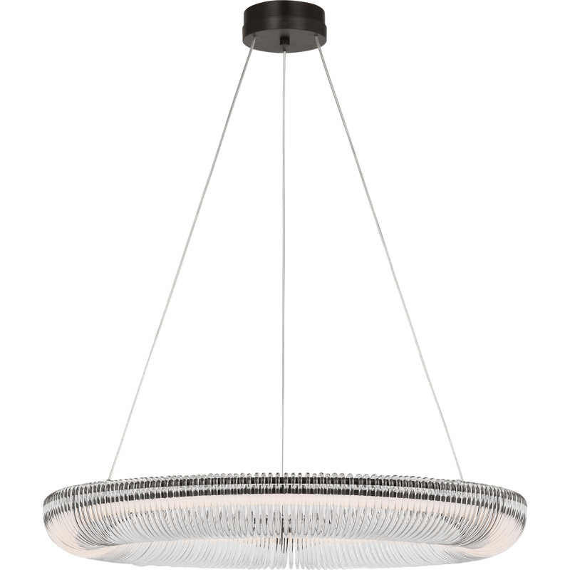 Chapman and Myers Transitional Pierce Chandelier, 30, Aged Iron