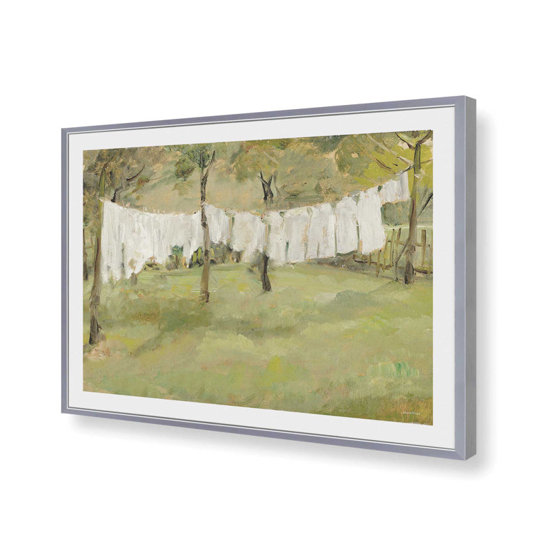 «Laundry Day I» sur toile par impression à lettres et doublée, H 20 po x l 30 po, Argent argent