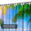 Rideau de douche à 12 crochets Tropical Beach-440096944