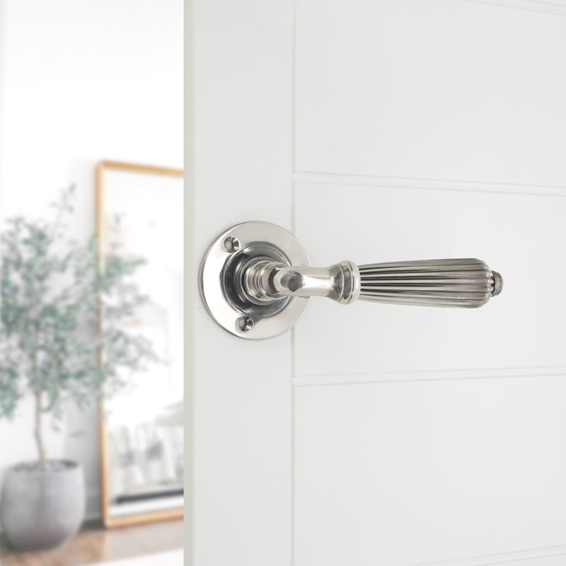 Regency Door Handle, Aged Nickel