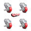 3 Inch Polyurethane Wheel Swivel Bolt Hole Caster Set with Brake SCC-88884565