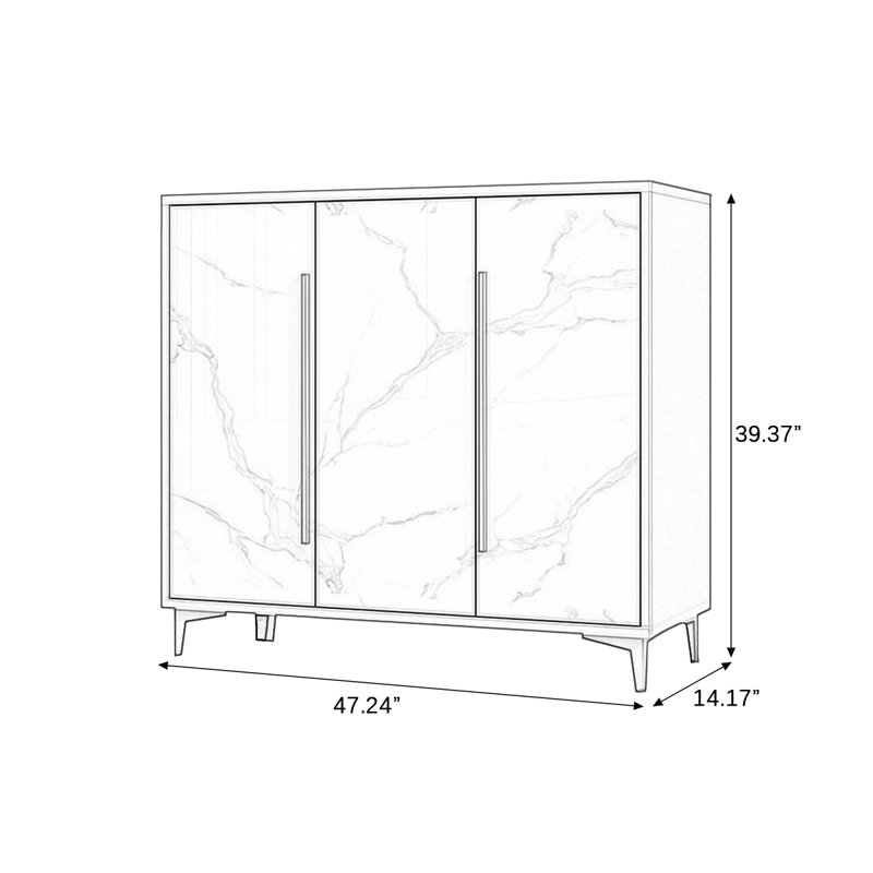 Gray + White Aluminium Shoe Storage