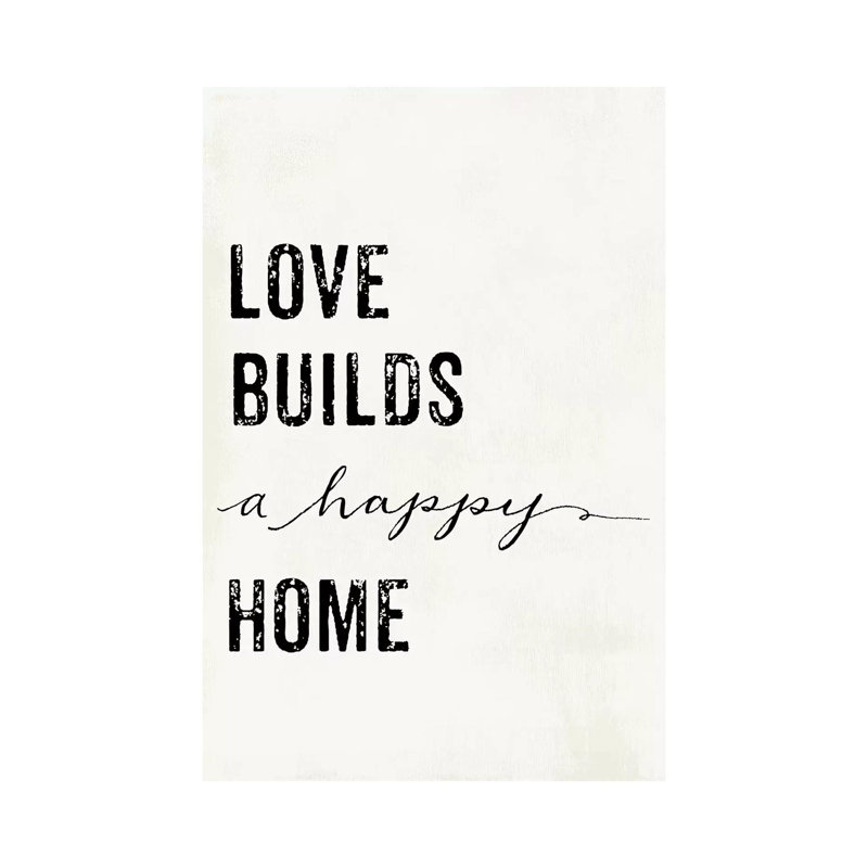 Love Builds A Happy Home by Mandy Lynne - Wrapped Canvas Gallery-Wrapped Canvas Giclée, 20.32 cm H x 30.48 cm W