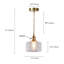 Luminaire suspendu tambour en verre 1 lumière-723903593