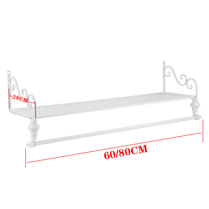 Kent 28cm W Metal Shelving Unit, White
