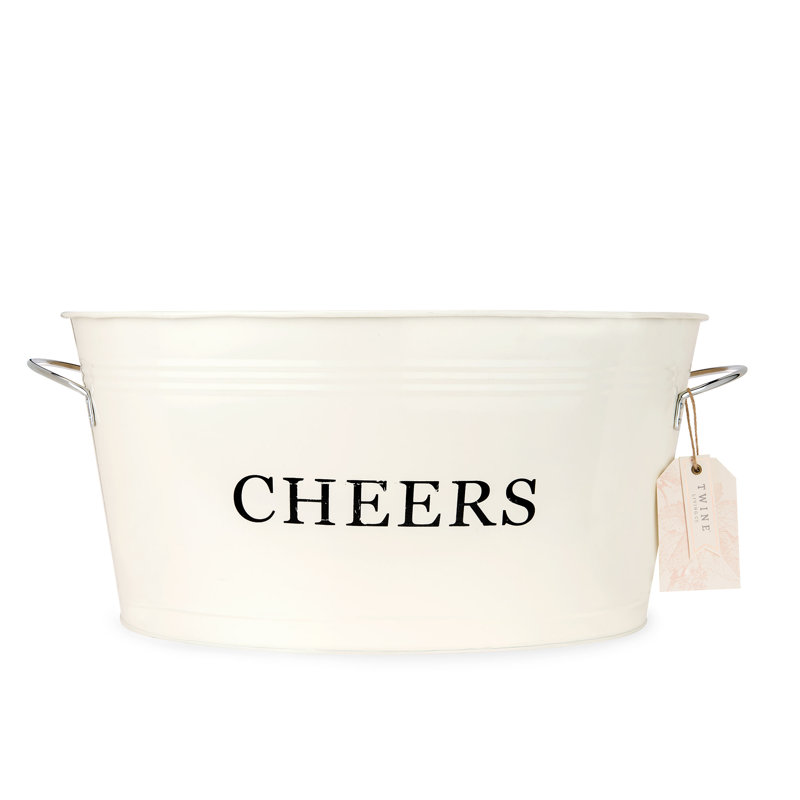 Farmhouse Cheers Galvanized Metal Tub
