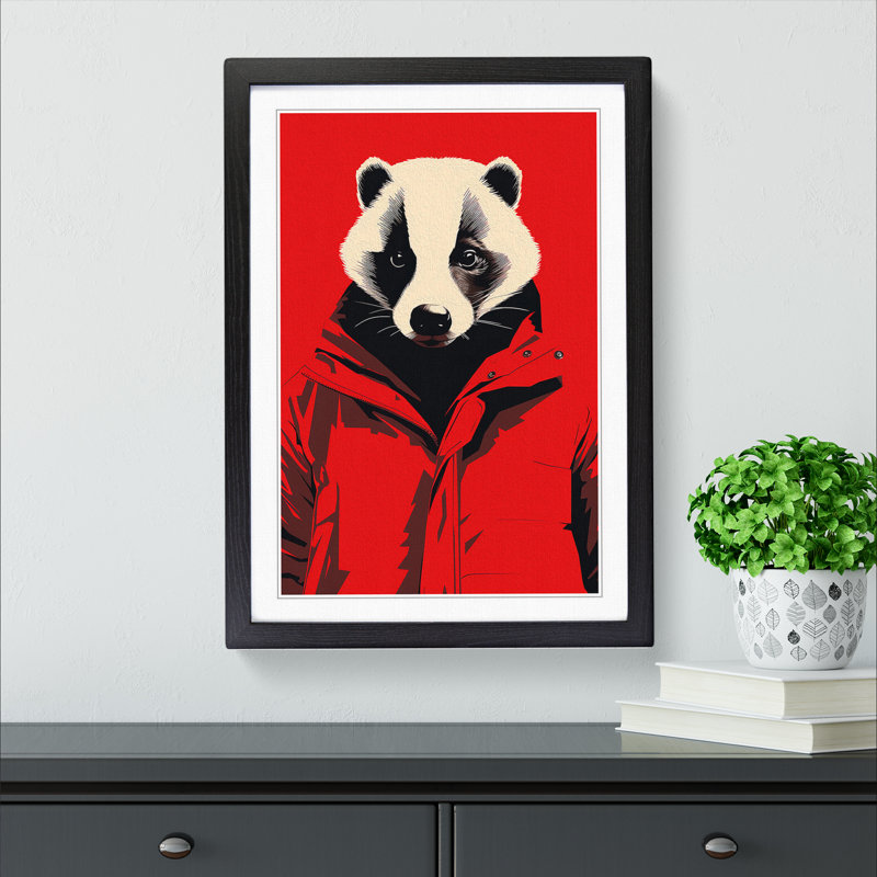 Single Picture Frame Print on Wood, Black Framed, 34cm H x 25cm W