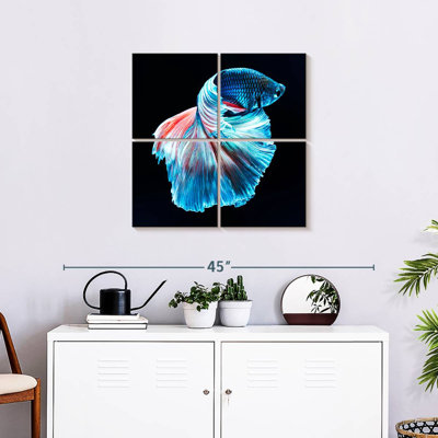 Brampt Glowing Blue Betta Fish