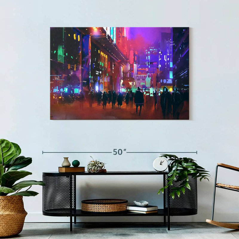 Sci-Fi City, 30" H x 45" W