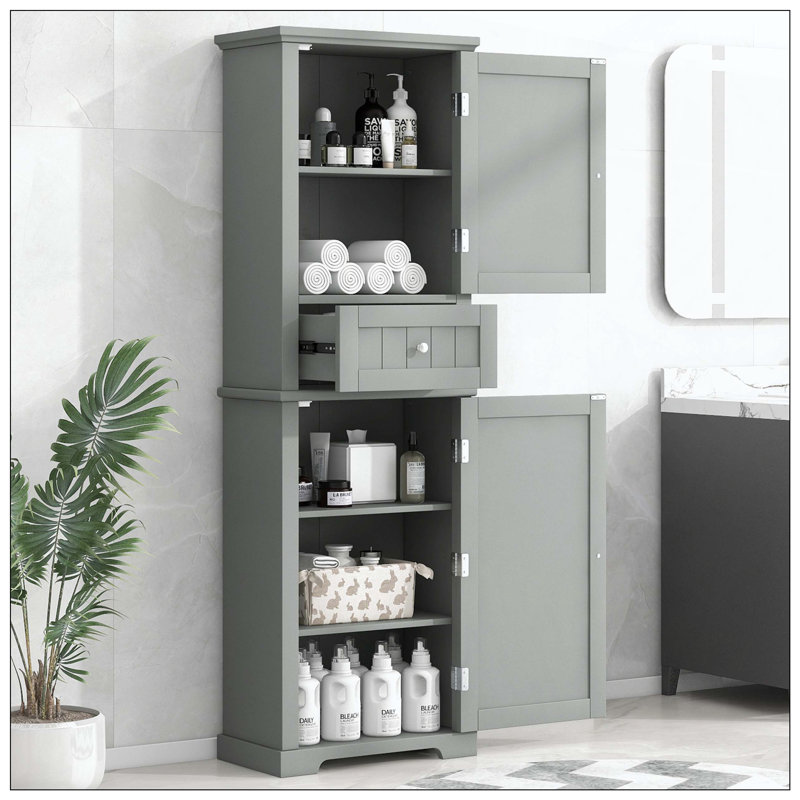 Tablette ajustable pour armoire de salle de bain Tall, Grey