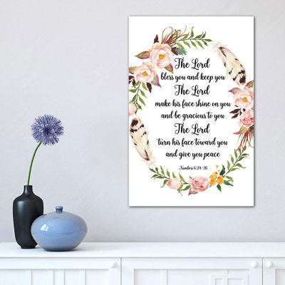 The Lord Bless You And Keep You by Eden Printables - Wrapped Canvas Painting