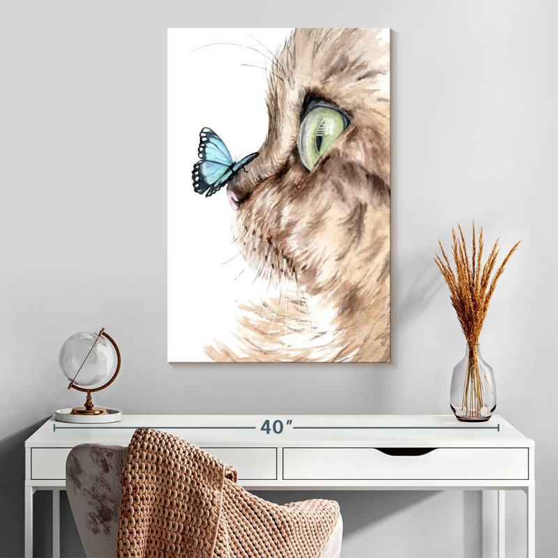 Papillon sur chat, H 30 po x l 20 po