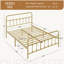 Lit plateforme classique en fer avec tête de lit et pied de lit-866018514-901025119