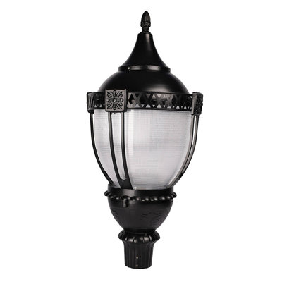 LED Post Top Garden Lighting with Photocell Selectable 100W/80W/60W,3000K/4000K/5000K Tunable,1-10V Dimmable,Black Housing