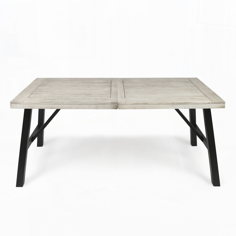 Outdoor Dining Table, Gray