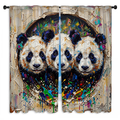 Three Panda Portrait