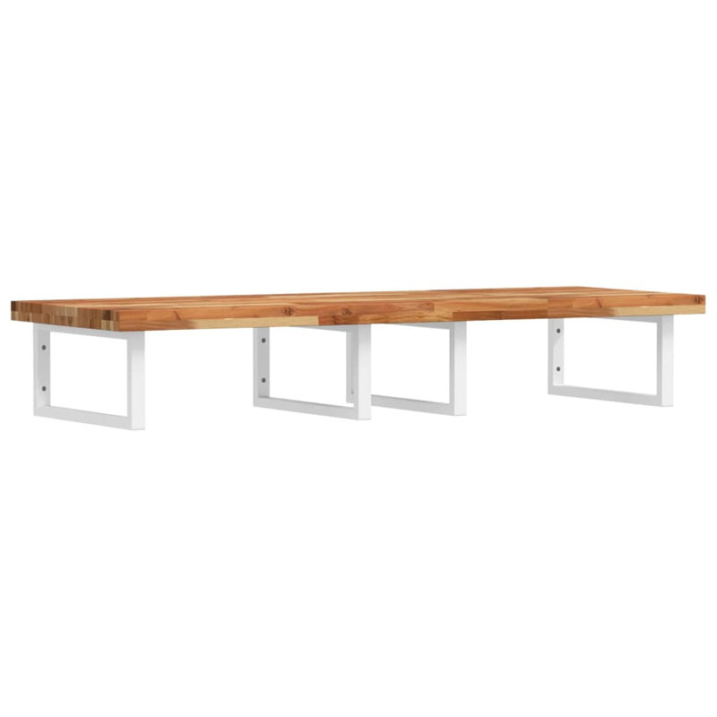 Bradson 140cm Solid Wood Bathroom Vanity Top, Acacia/White