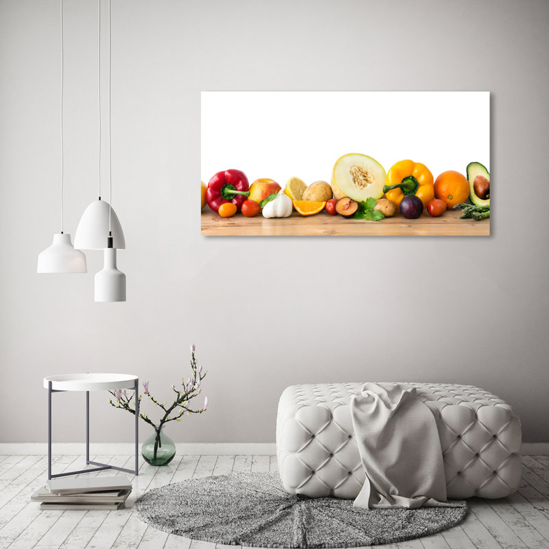 Fruits and Vegetables 1 Piece Wrapped Canvas Wall Art