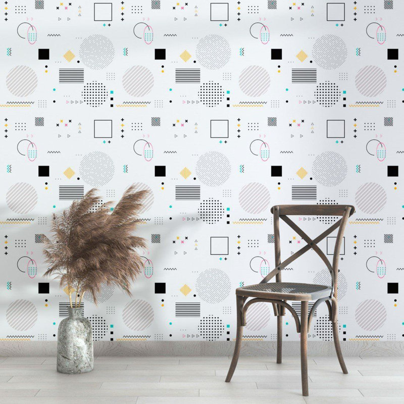 Rouleau de papier peint adhésif lisse L 126 po x l 24 po Akke