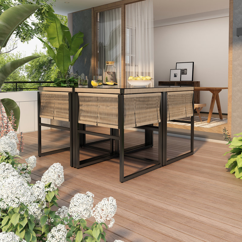 4 - Person Patio Dining Set with Square Table