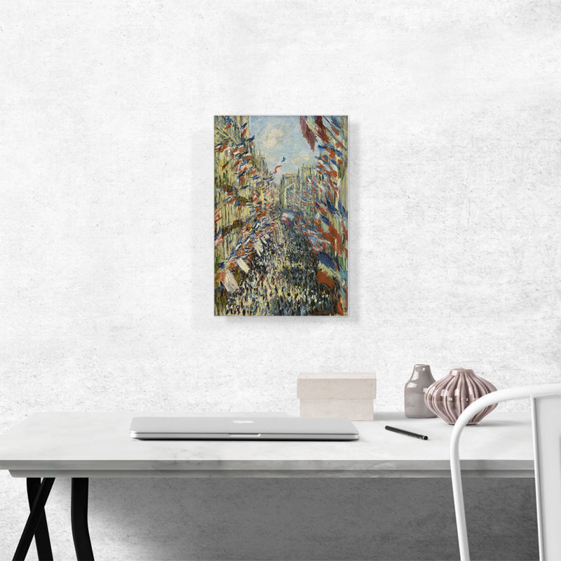 "La rue Montorgueil à Paris" par Claude Monet, reproduction d'art sur toile tendue, H 18 po x l 12 po x 1,5 po