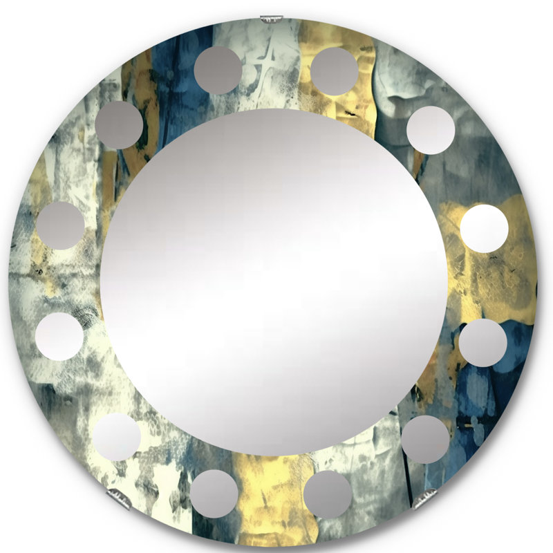 Manaus - Miroir mural moderne rond, 24 po x 24 po