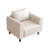 Delana 37.8" Wide Faux Leather Armchair-123327082