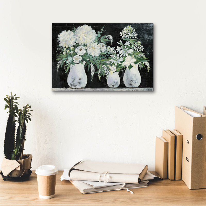 «Late Summer Bouquet 4» par Julia Purinton, art mural sur toile, H 12 po x l 18 po x P 0,75 po