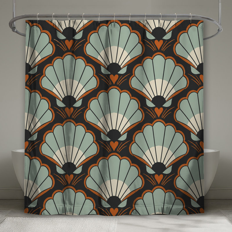 Rideaux de douche Art Deco, 70in W x 72in H