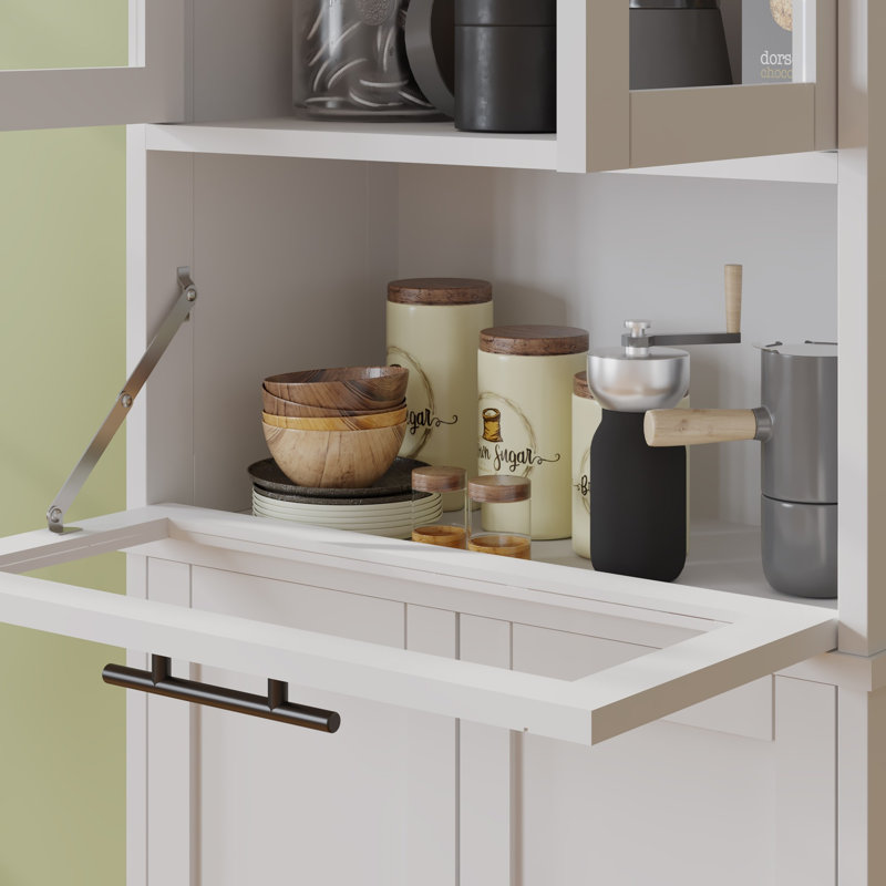 Armoire de rangement haute 67 po, Blanc