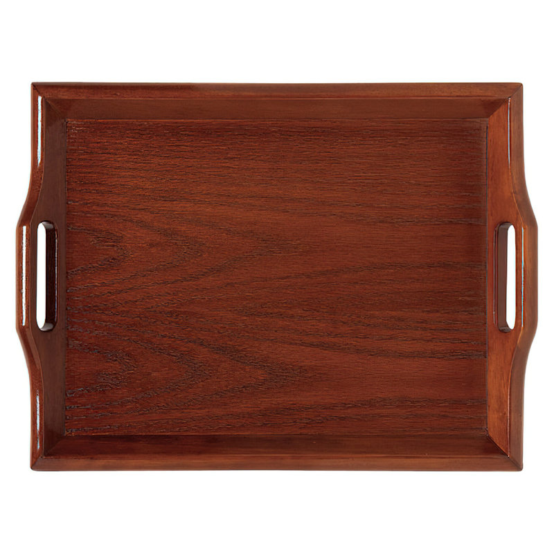 Ottoman Tray - Wooden Wood Tray, Mahogany, 16" W x 25" D