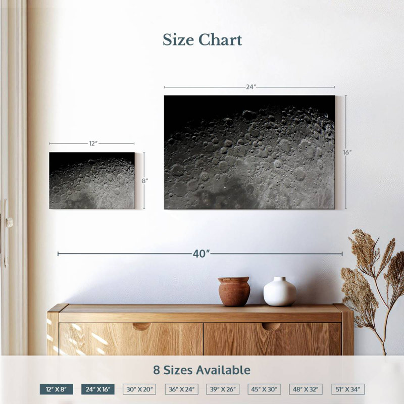Oberle Moon Surface, 16" H x 24" W