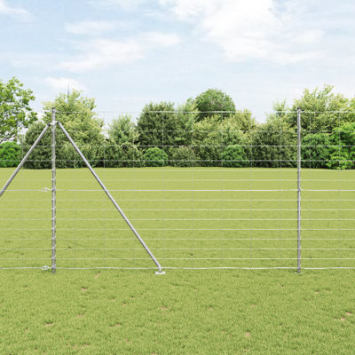 Vidaxl Field Fence Galvanized Steel