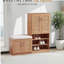 Armoire de rangement pour chaussures multifonctionnelle avec banc et compartiment de rangement 7 + 3, planche à couches réglable, banc à chaussures avec coussin-1836965654